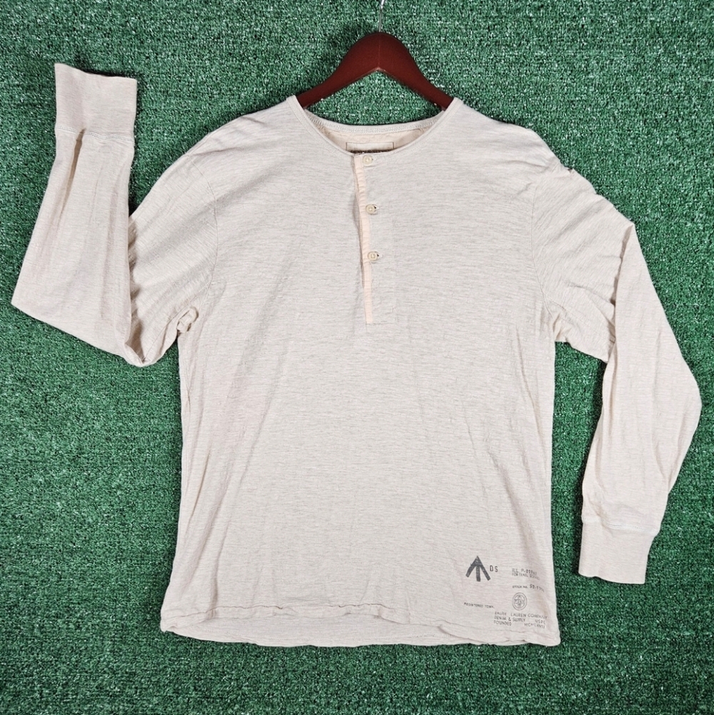 Ralph Lauren Denim & Supply Henley Shirt / Mens Size Large / Colorway - Cream